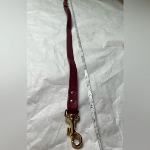 Sophie Hulme Leather tote bag Shoulder bag Burgundy Red See Description - Picture 6 of 9